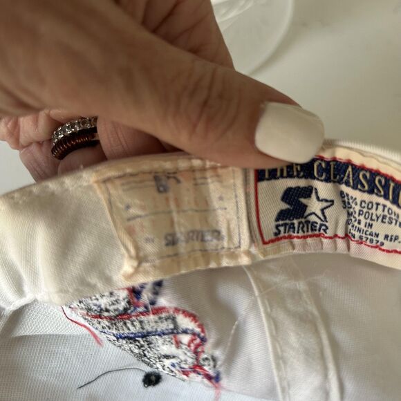 Vintage Detroit Tigers Hat Cap Snap Back White Gray MLB Baseball Starter 90s - Picture 7 of 10